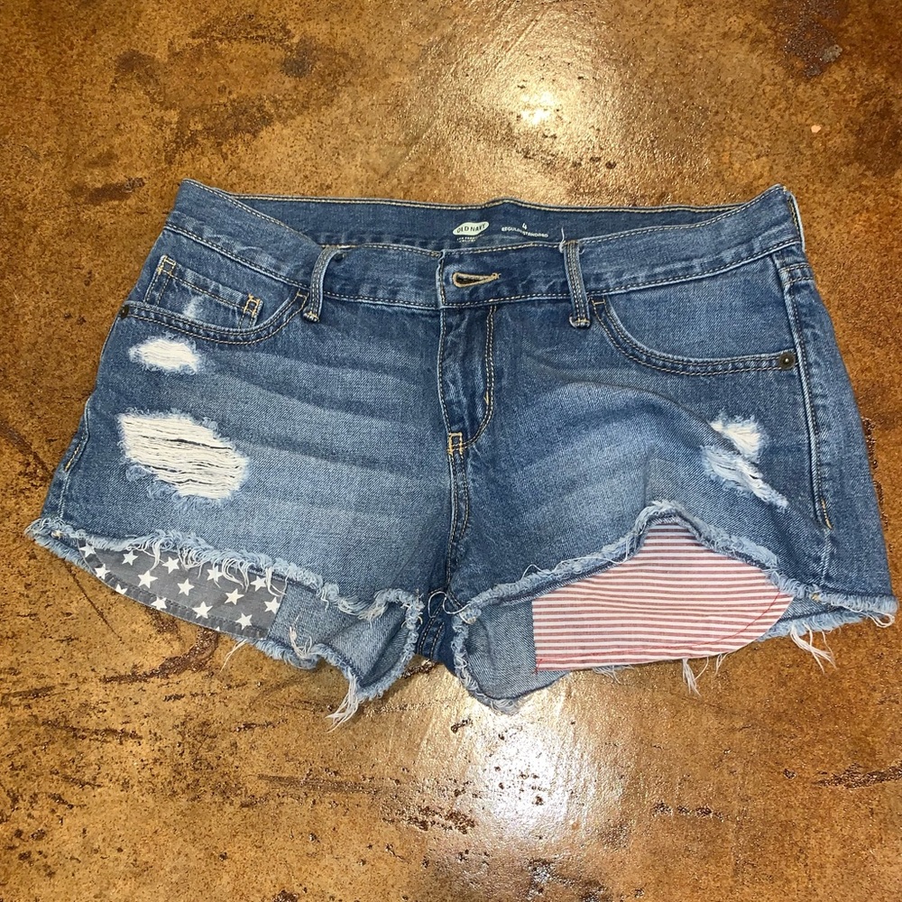Old Navy Stars and Stripes Jean Shorts